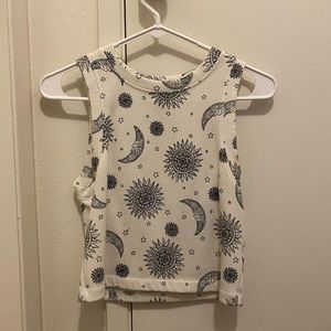 Black and White Crop Top